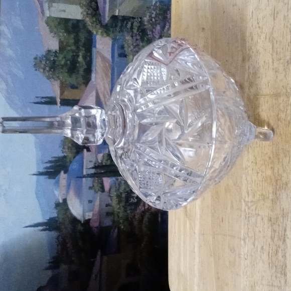 🍬  Beautiful&Heavy Vintage,Cut Etched Crystal Lead Candy Dish,Like🆕Gift It. 🍬 - Picture 6 of 8